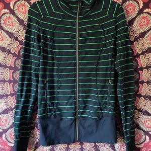 Lululemon striped zip up track jacket